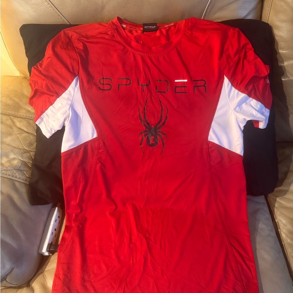 Spyder Red and White T-Shirt